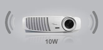 Dopełnij swoje doświadczenia kina domowego dzięki mocnemu, wbudowanemu głośnikowi 10W Dopełnij swoje doświadczenia kina domowego dzięki mocnemu, wbudowanemu głośnikowi 10W